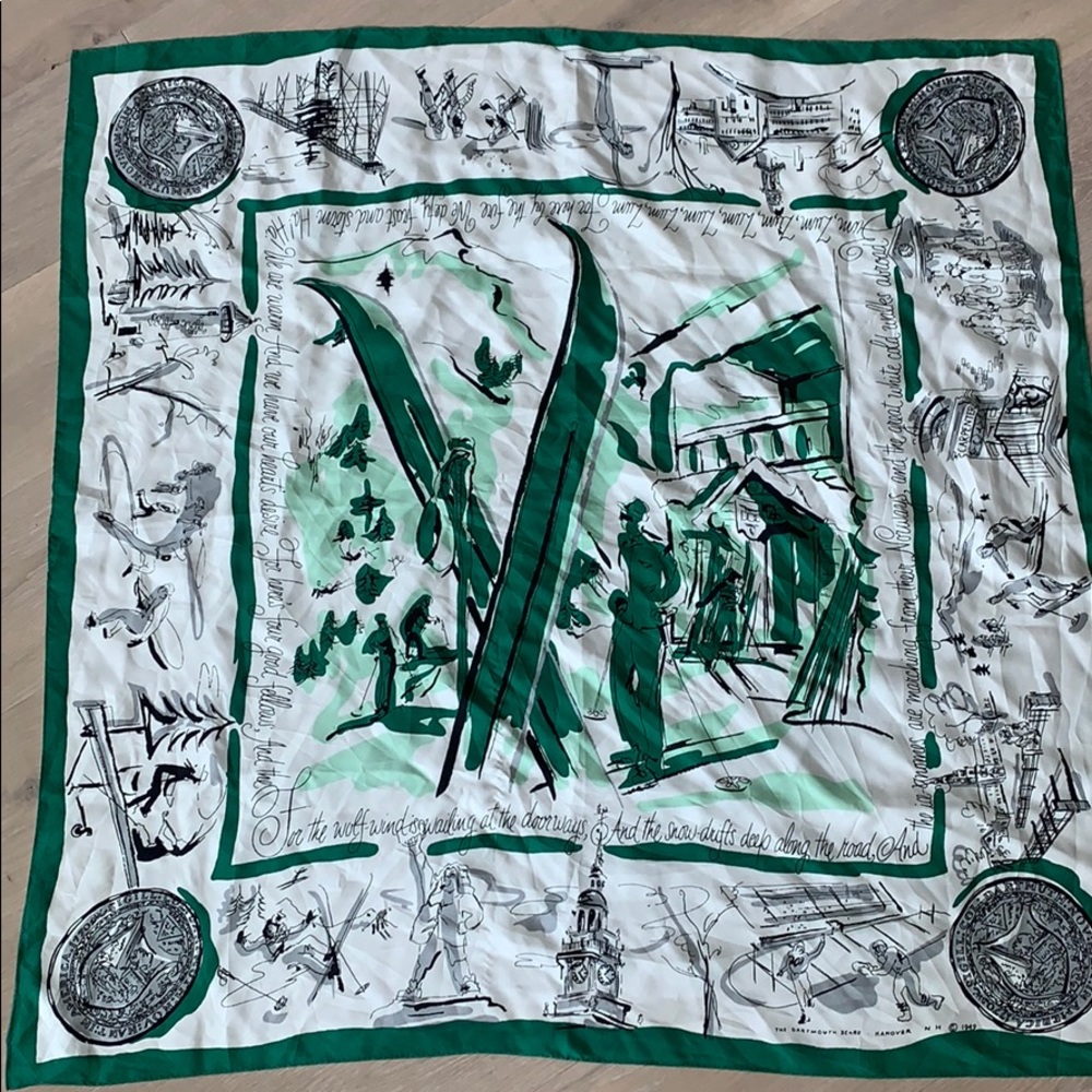 Dartmouth College silk scarf